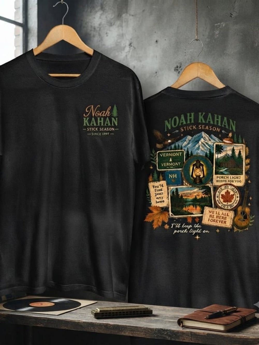 Noah Kahan Stick Season Graphic Tee - Black